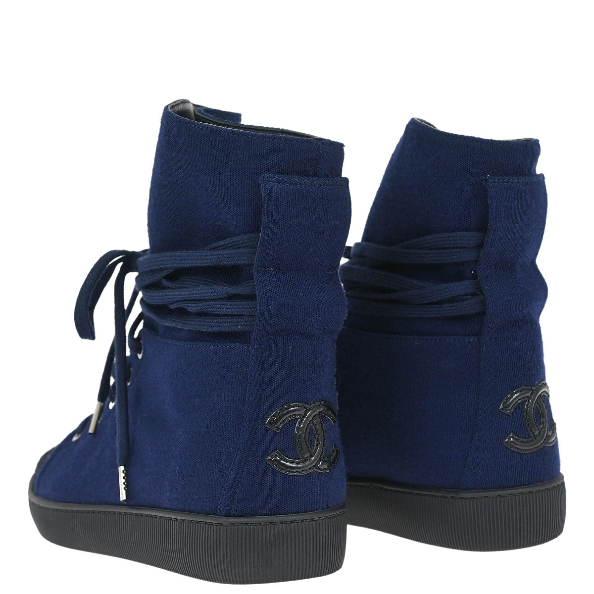 Chanel * Navy Sneakers Shoes #36
