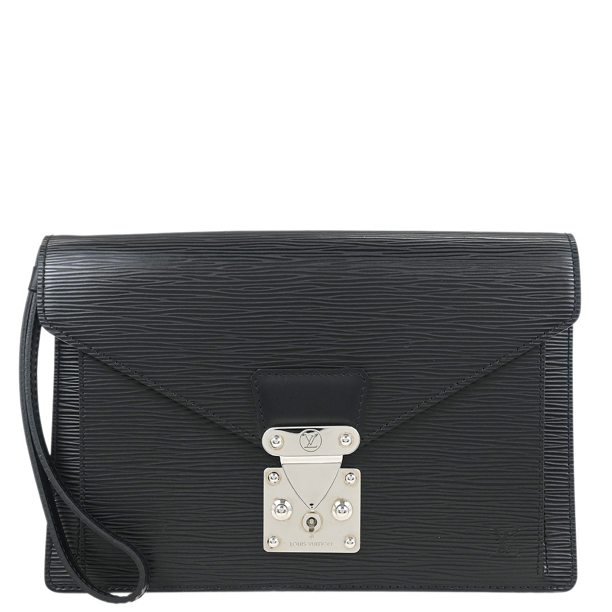 Louis Vuitton Black Epi Pochette Sellier Dragonne Clutch M52762