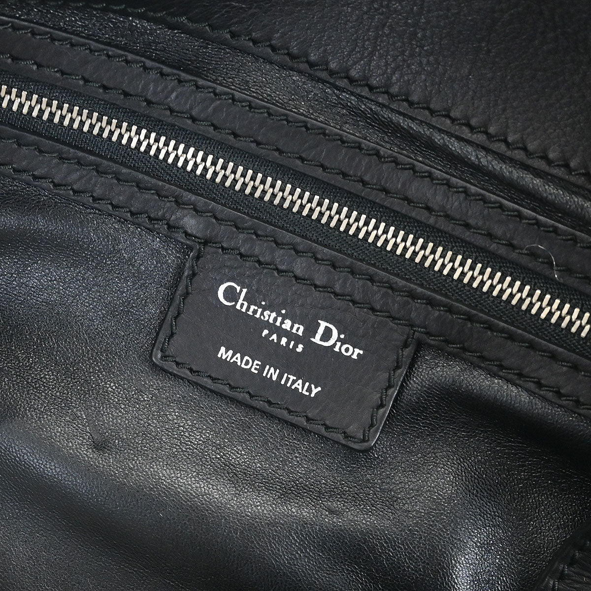 Christian Dior Black Leather Shoulder Bag