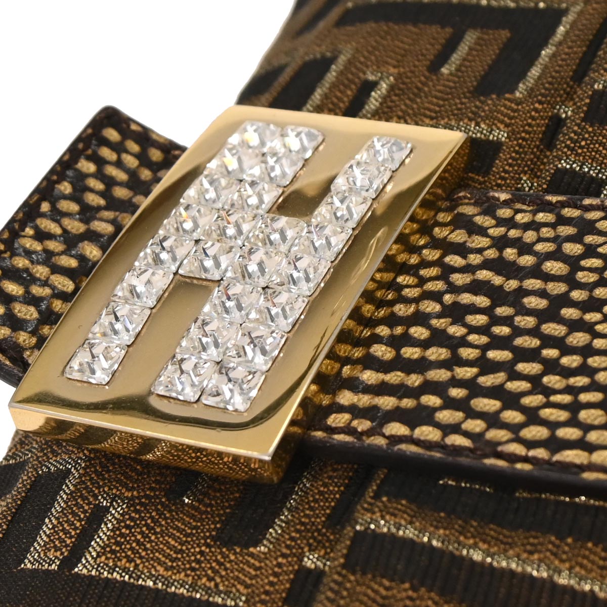 Fendi Brown Canvas Zucca Baguette Handbag