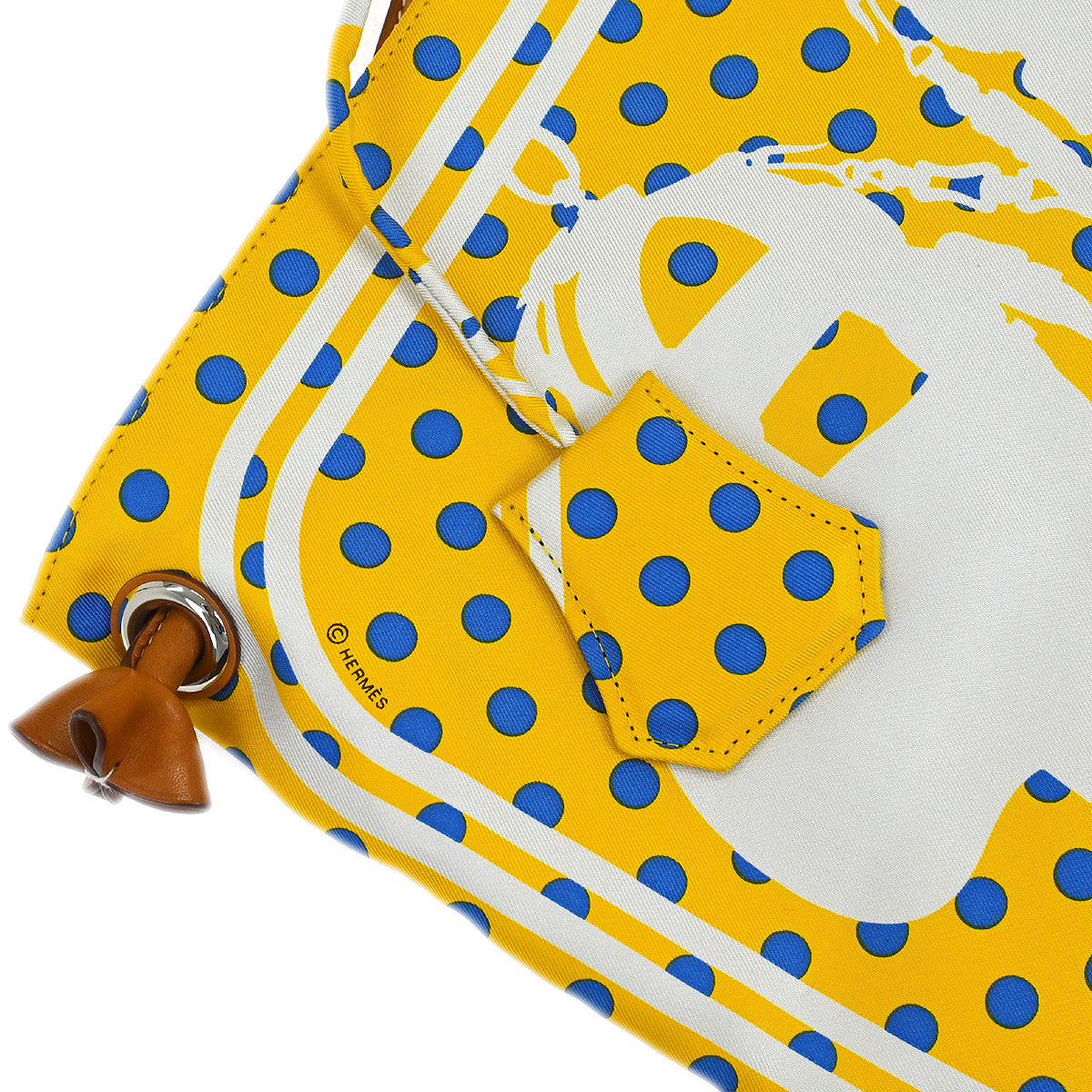 Hermes Yellow Silk Silky City 33 Shoulder Bag