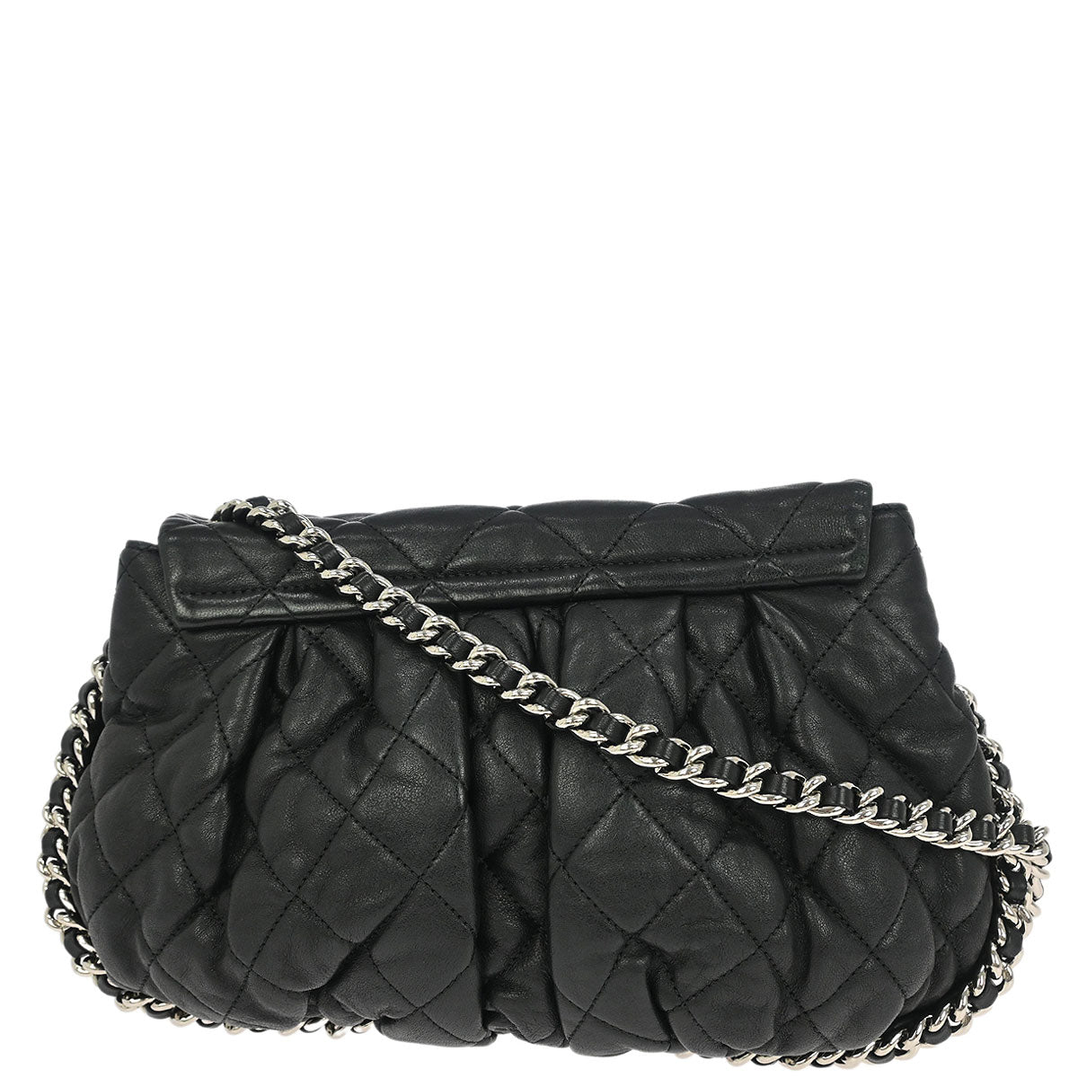 Chanel Black Calfskin Chain Around Shoulder Bag