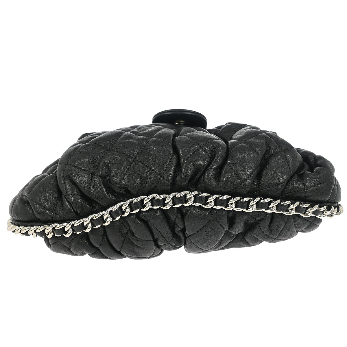 Chanel Black Calfskin Chain Around Shoulder Bag