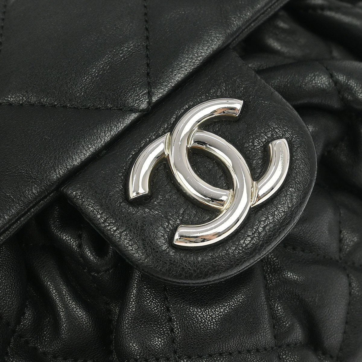 Chanel Black Calfskin Chain Around Shoulder Bag