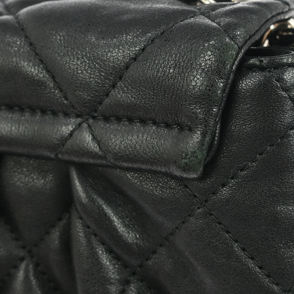 Chanel Black Calfskin Chain Around Shoulder Bag