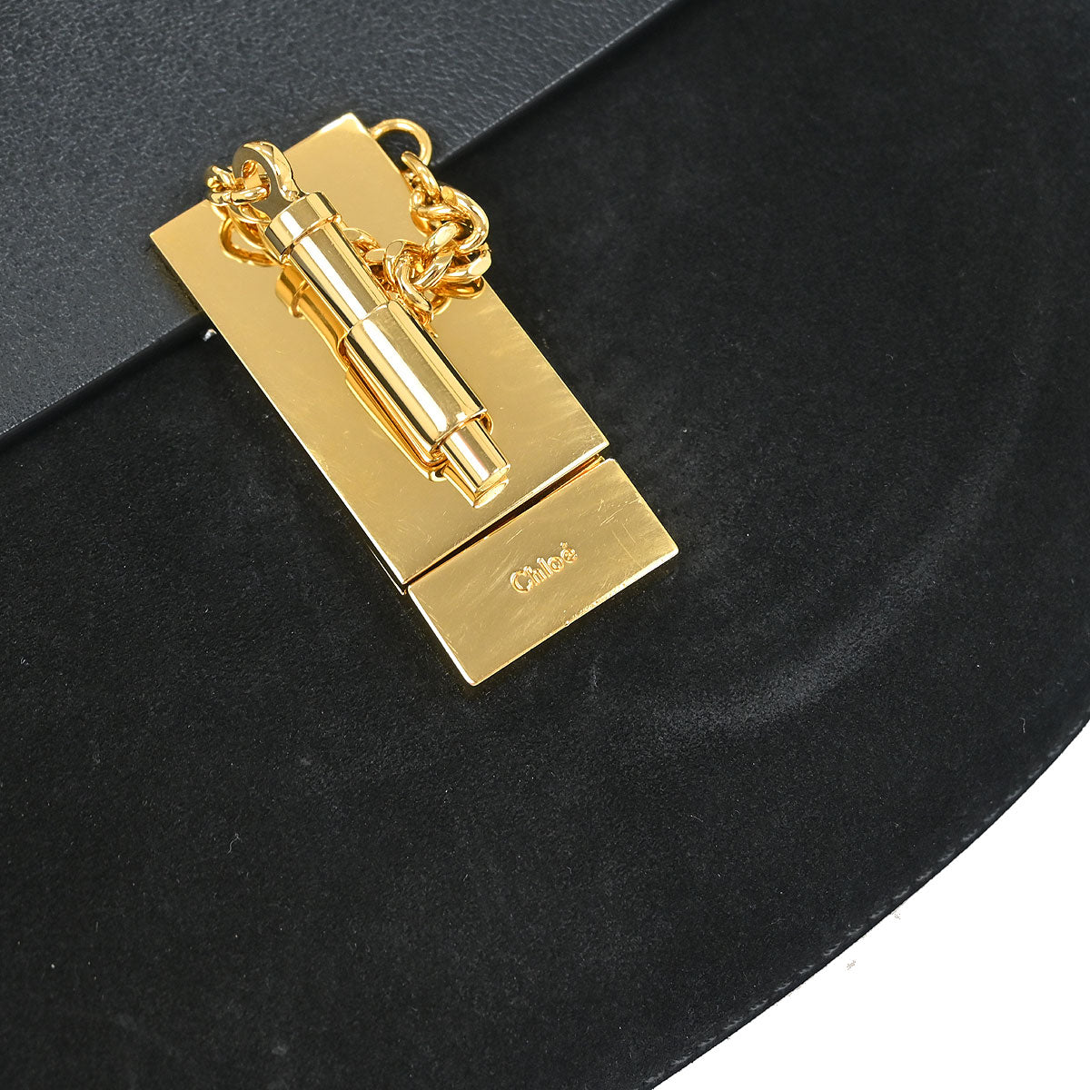 Chloe Black Suede Drew Shoulder Bag