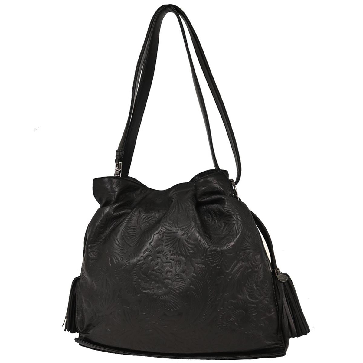 Loewe Black Lambskin Flamenco Shoulder Bag