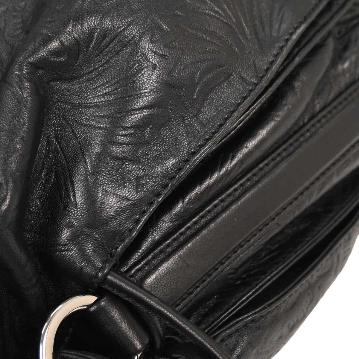 Loewe Black Lambskin Flamenco Shoulder Bag