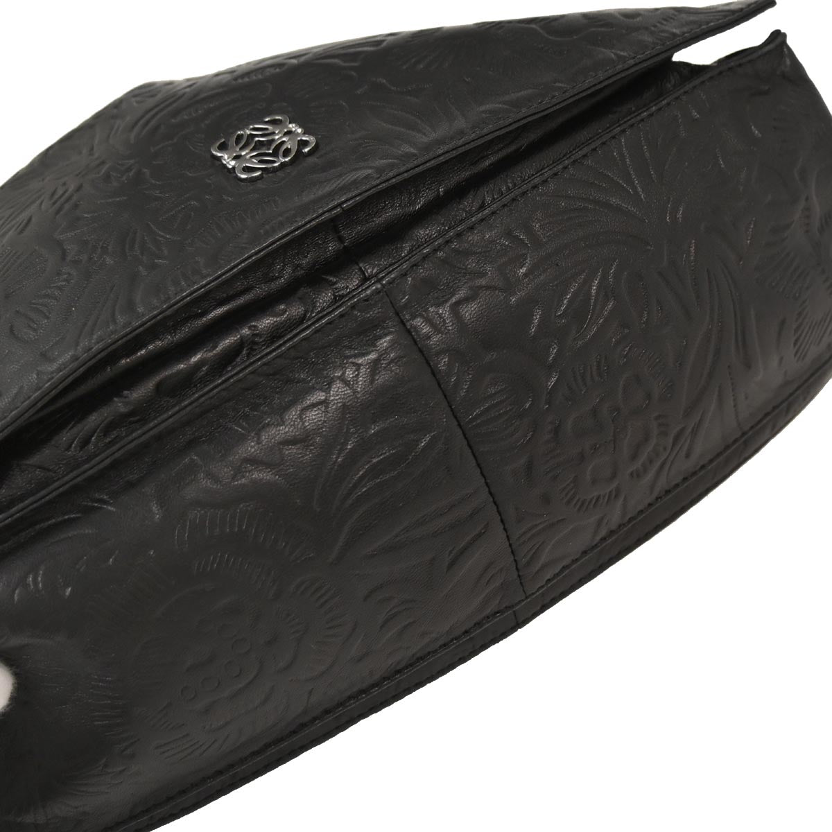 Loewe Black Lambskin Flamenco Shoulder Bag