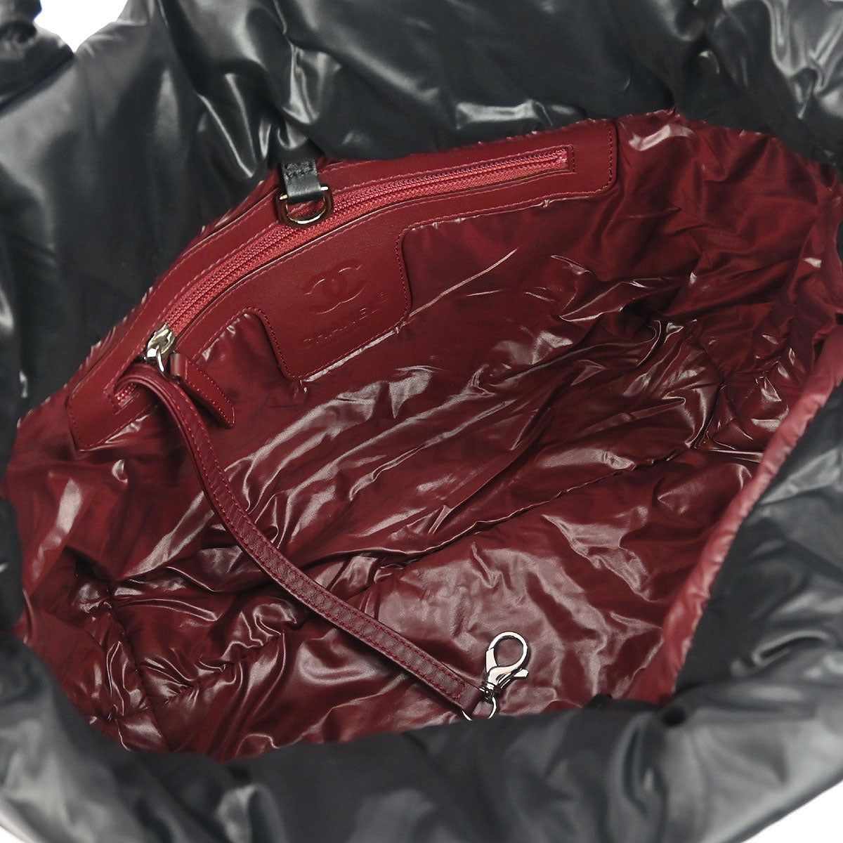 Chanel Black Nylon Calfskin Coco Cocoon Tote Bag