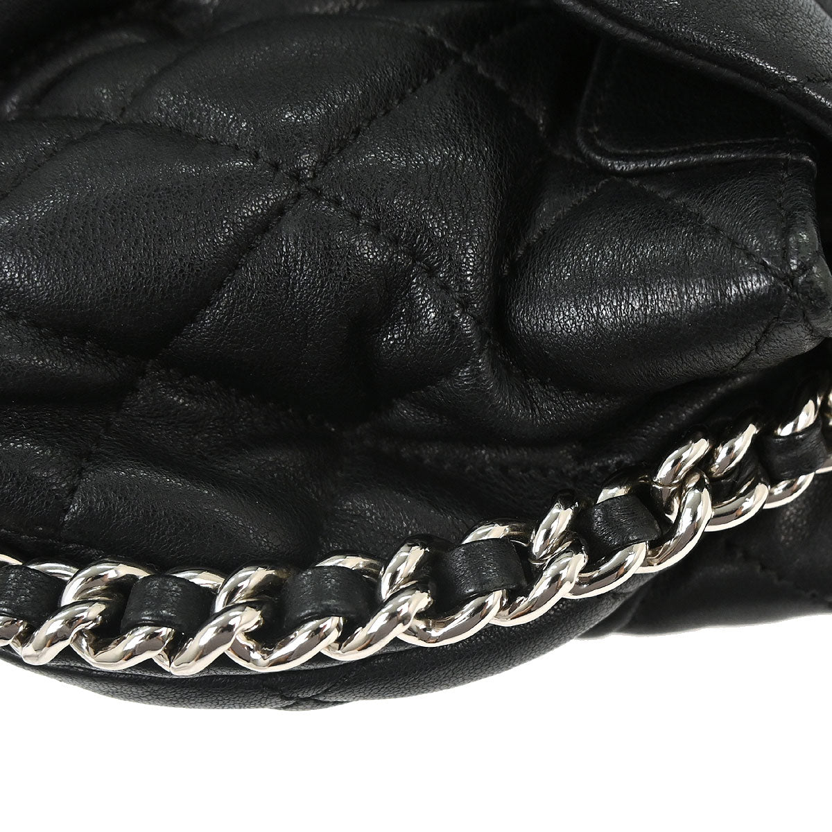 Chanel Black Calfskin Chain Around Shoulder Bag