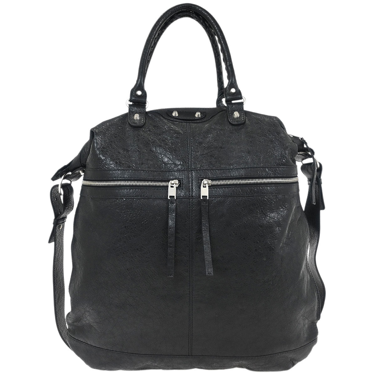 Balenciaga Black Lambskin Classic Square Handbag