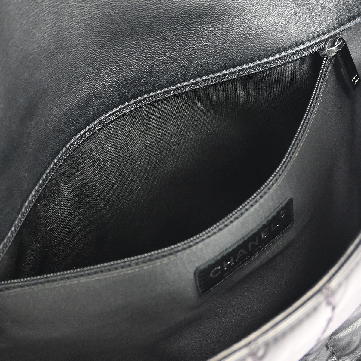 Chanel Black Lambskin Mademoiselle Jumbo Flap Bag