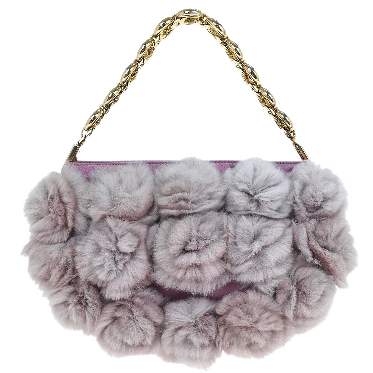 Christian Dior * Purple Fur Handbag