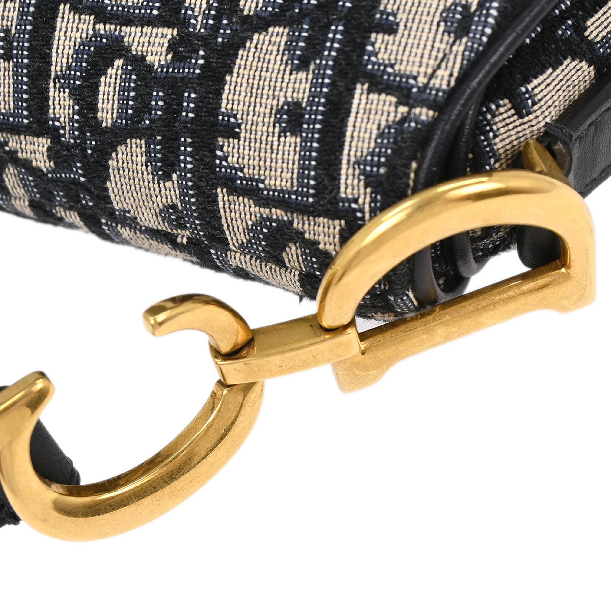 Christian Dior Navy Oblique Trotter Saddle Handbag