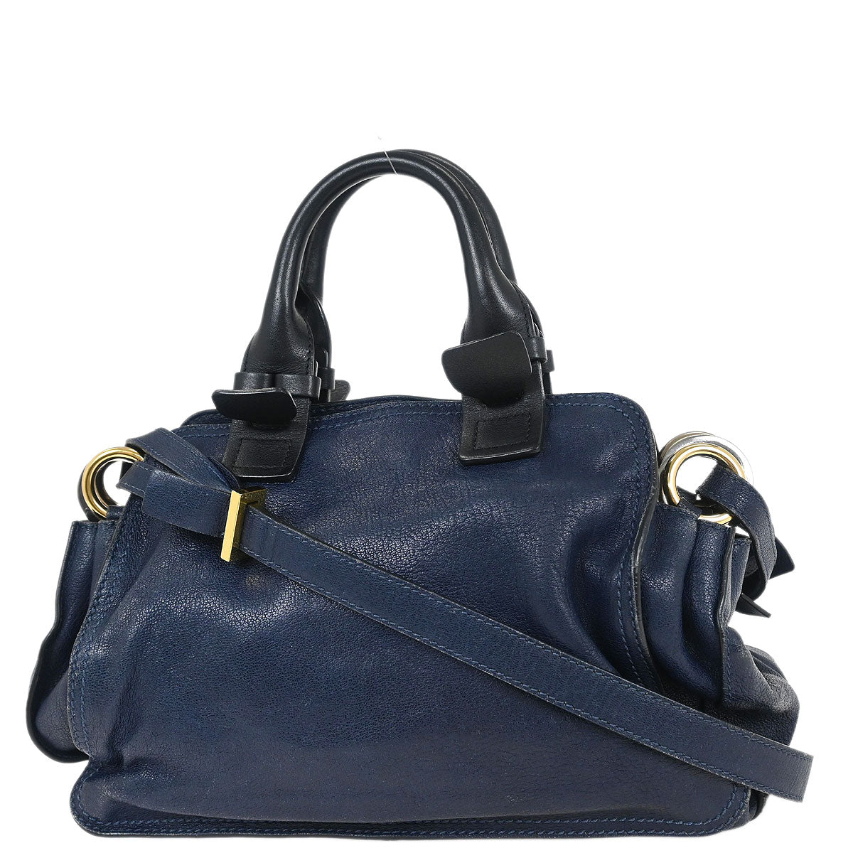 Chloe Navy Porte Epore 2way Shoulder Handbag