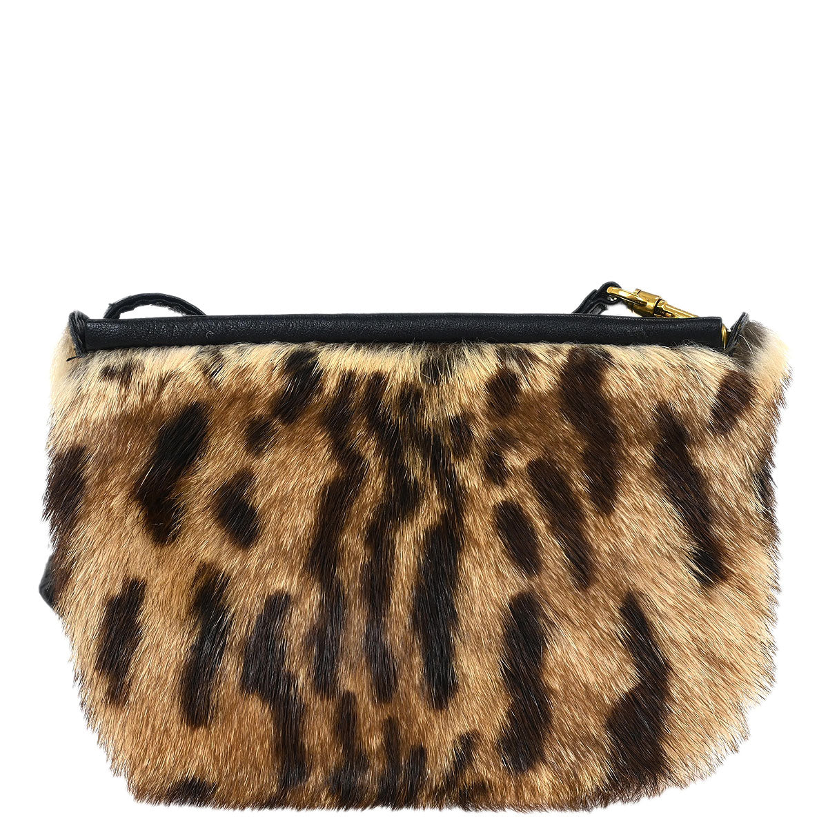 Celine* Brown Fur Crossbody Bag Pochette