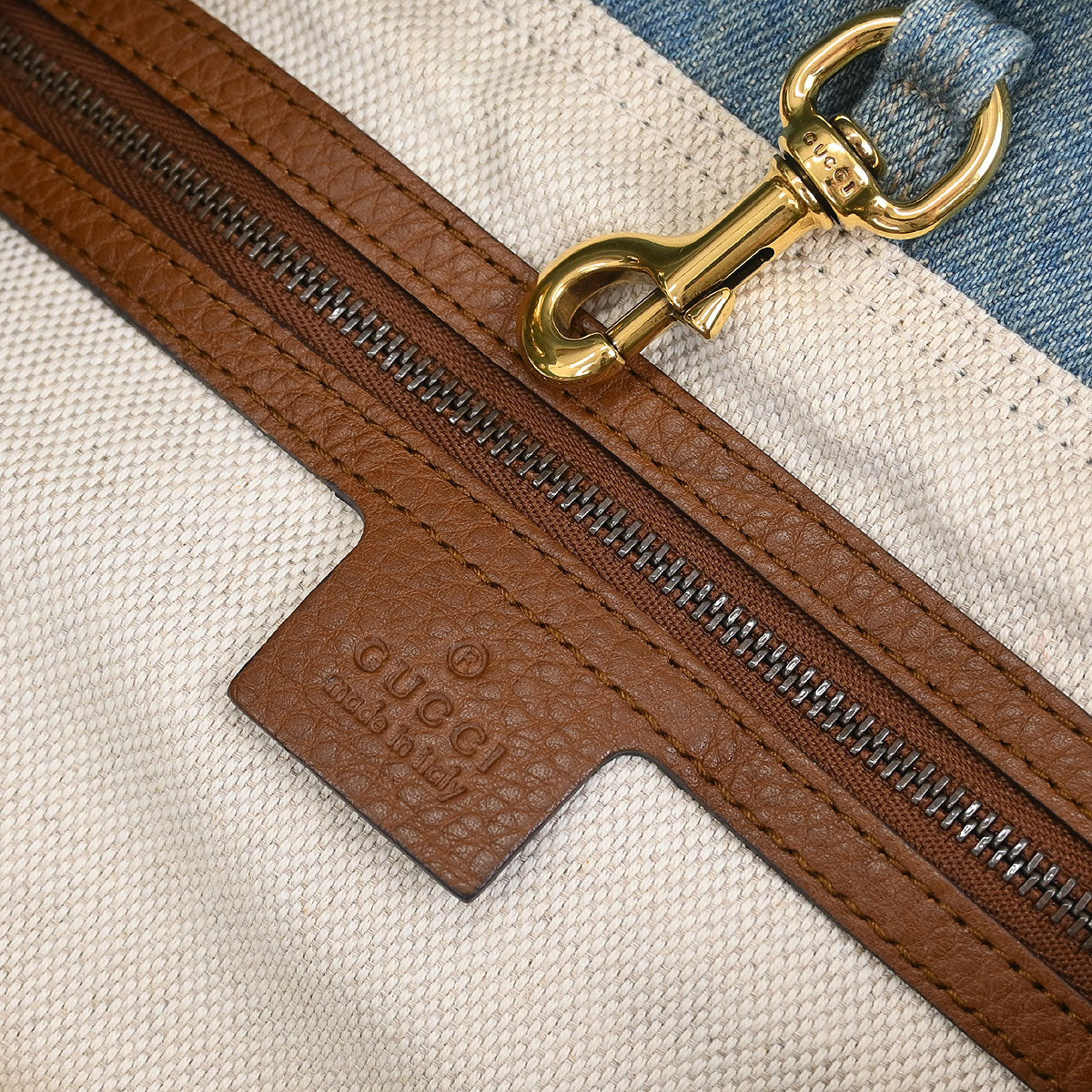 Gucci Blue Denim Soho Tote Bag