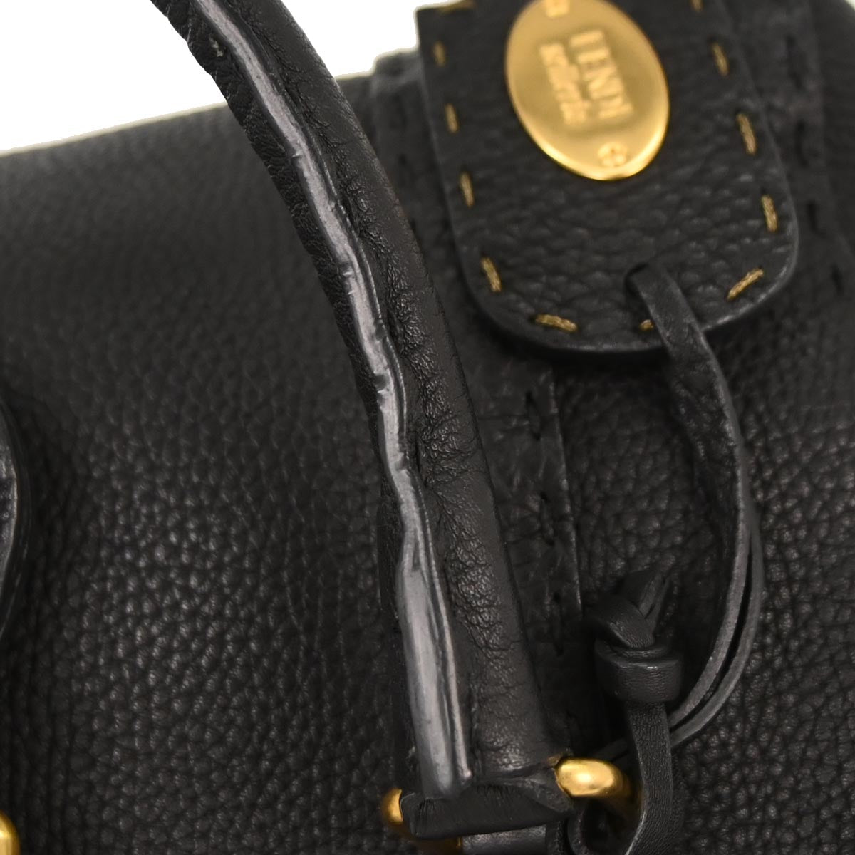 Fendi Black Selleria Mini Linda Handbag