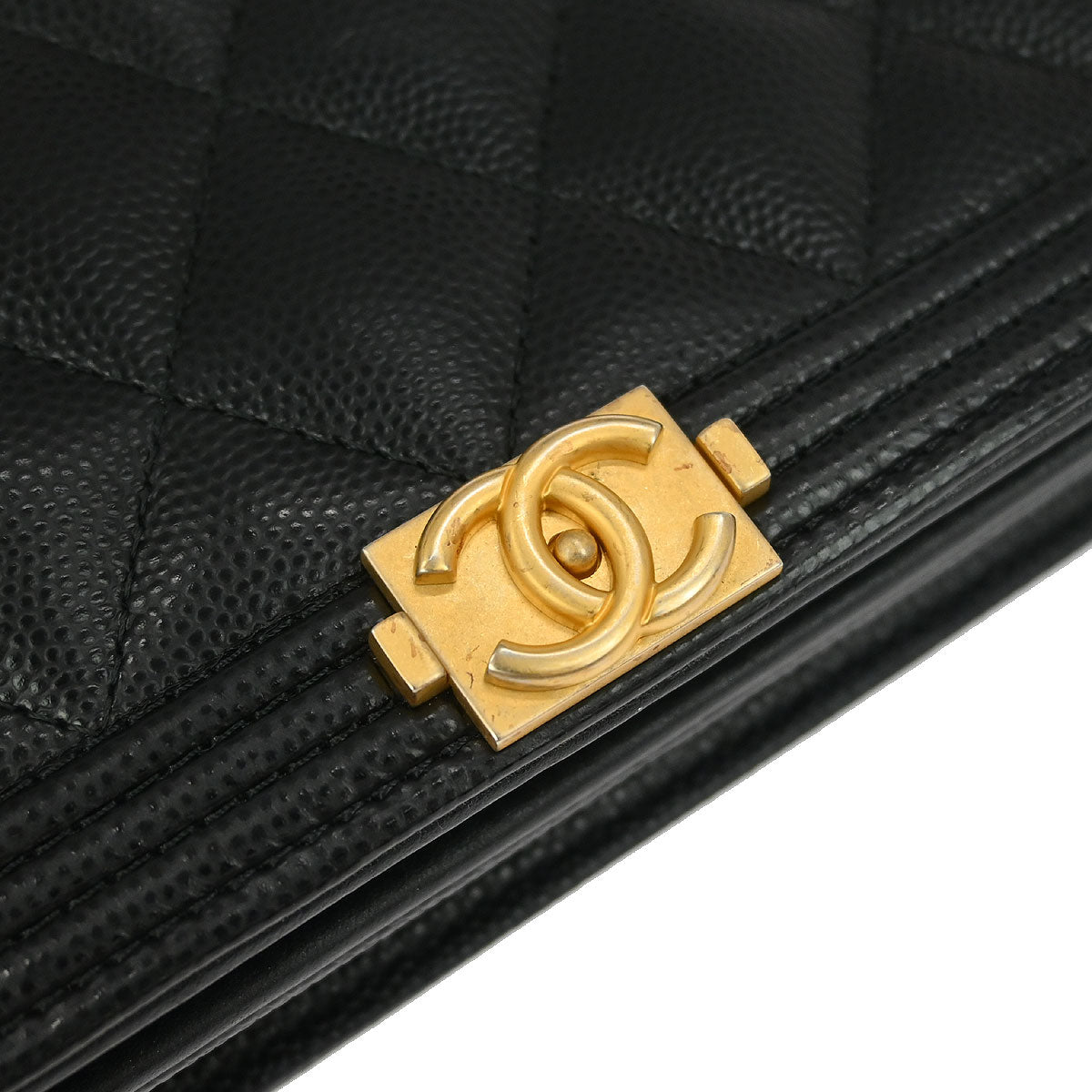 Boy Chanel Black Caviar WOC Small Wallet on Chain Bag