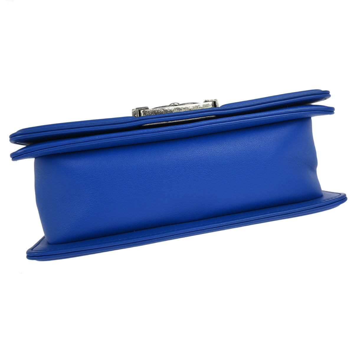 Boy Chanel Blue Lambskin Chevron Small Chain Shoulder Bag