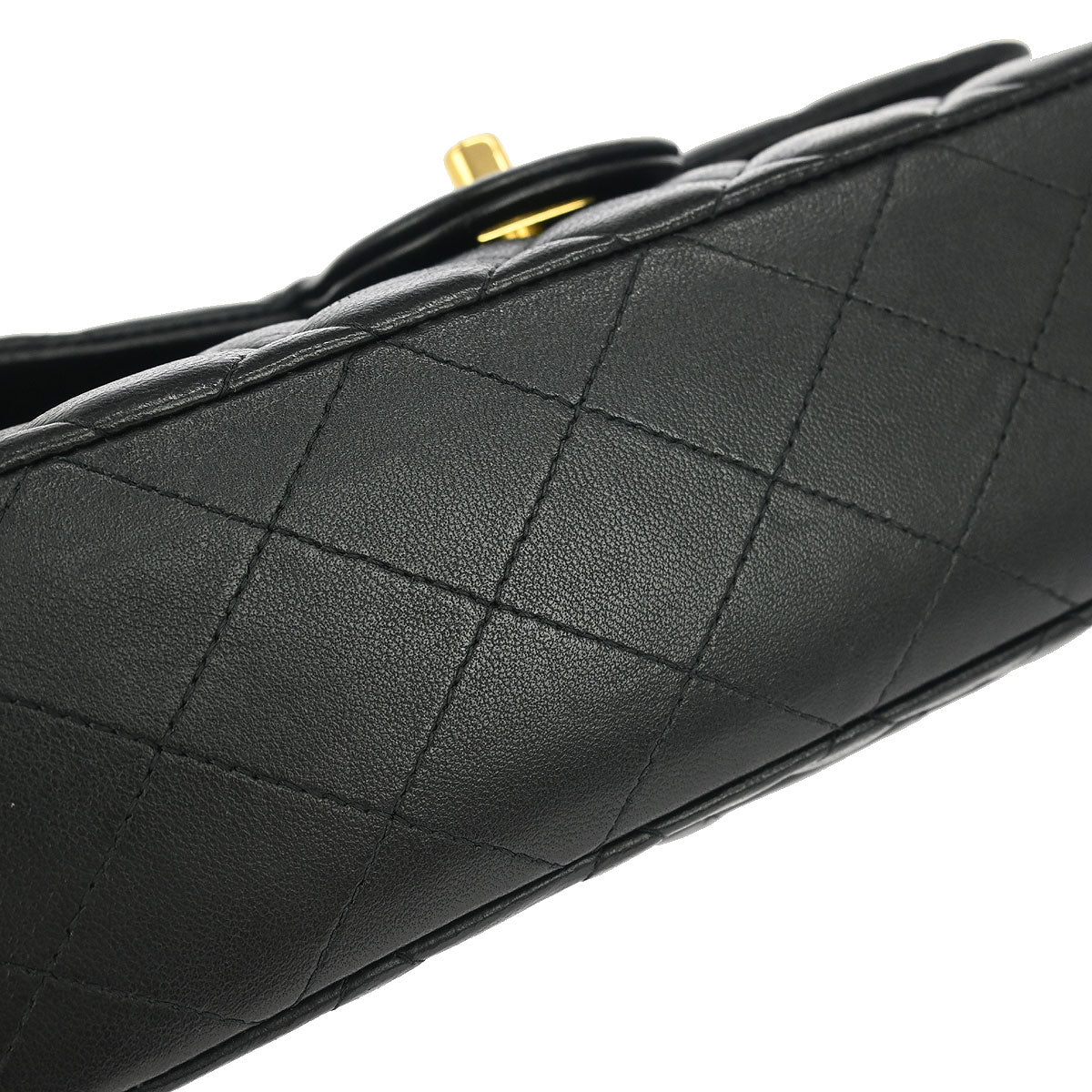 Chanel Black Lambskin Small Classic Double Flap Shoulder Bag