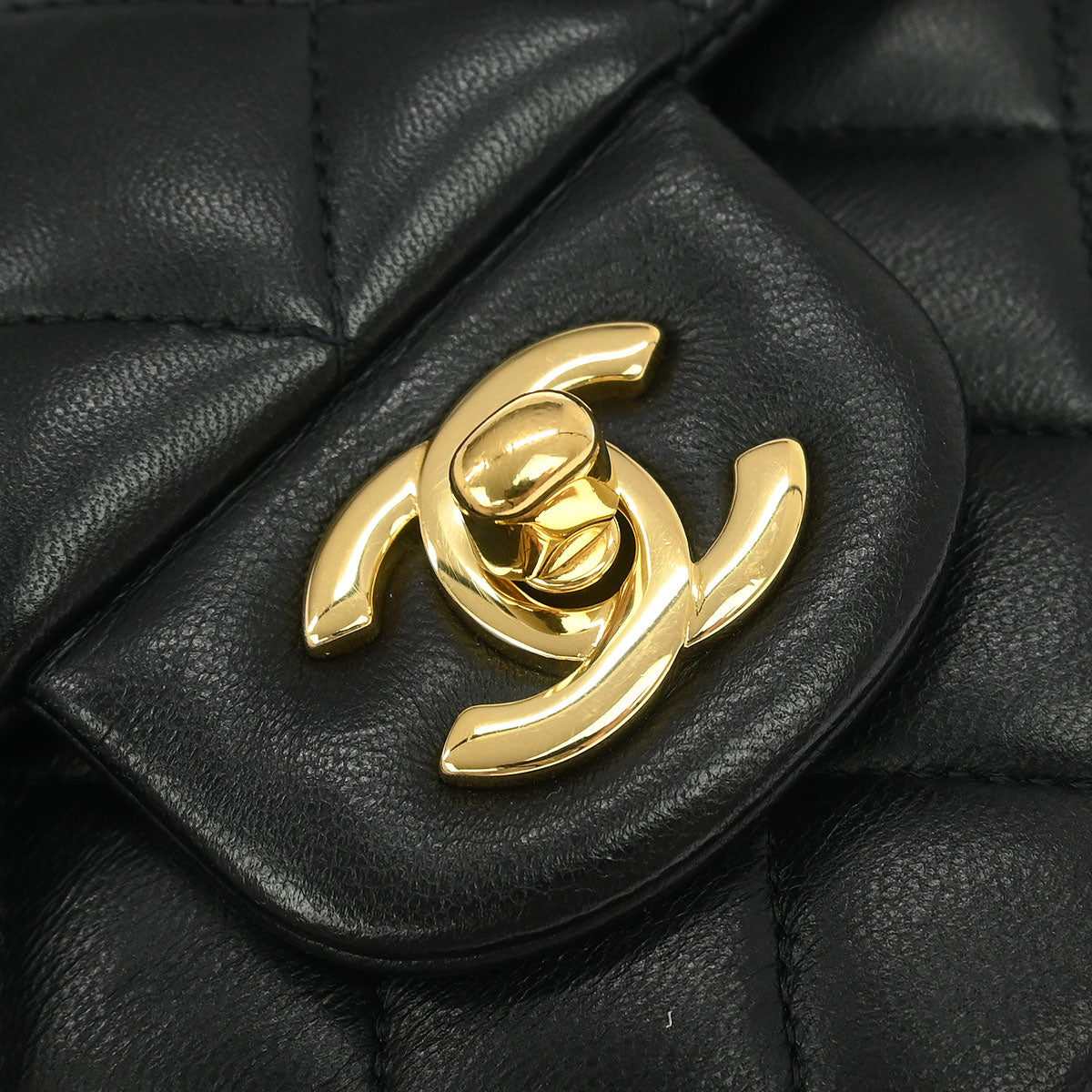 Chanel Black Lambskin Small Classic Double Flap Shoulder Bag