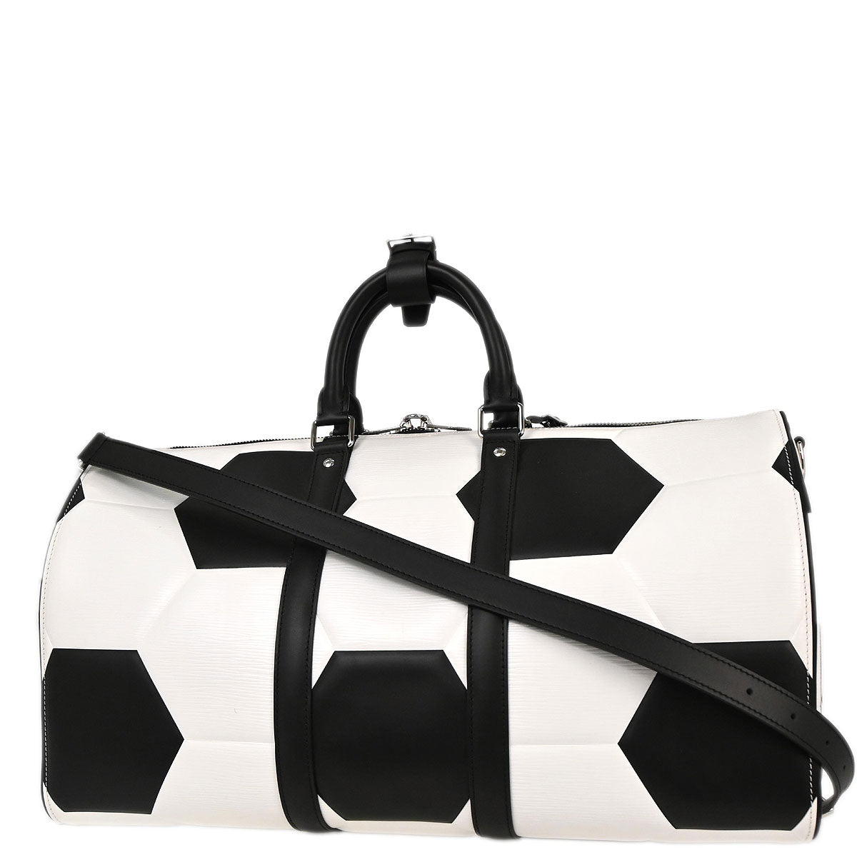 Louis Vuitton White Epi Keepall Bandouliere 50 Duffle Bag