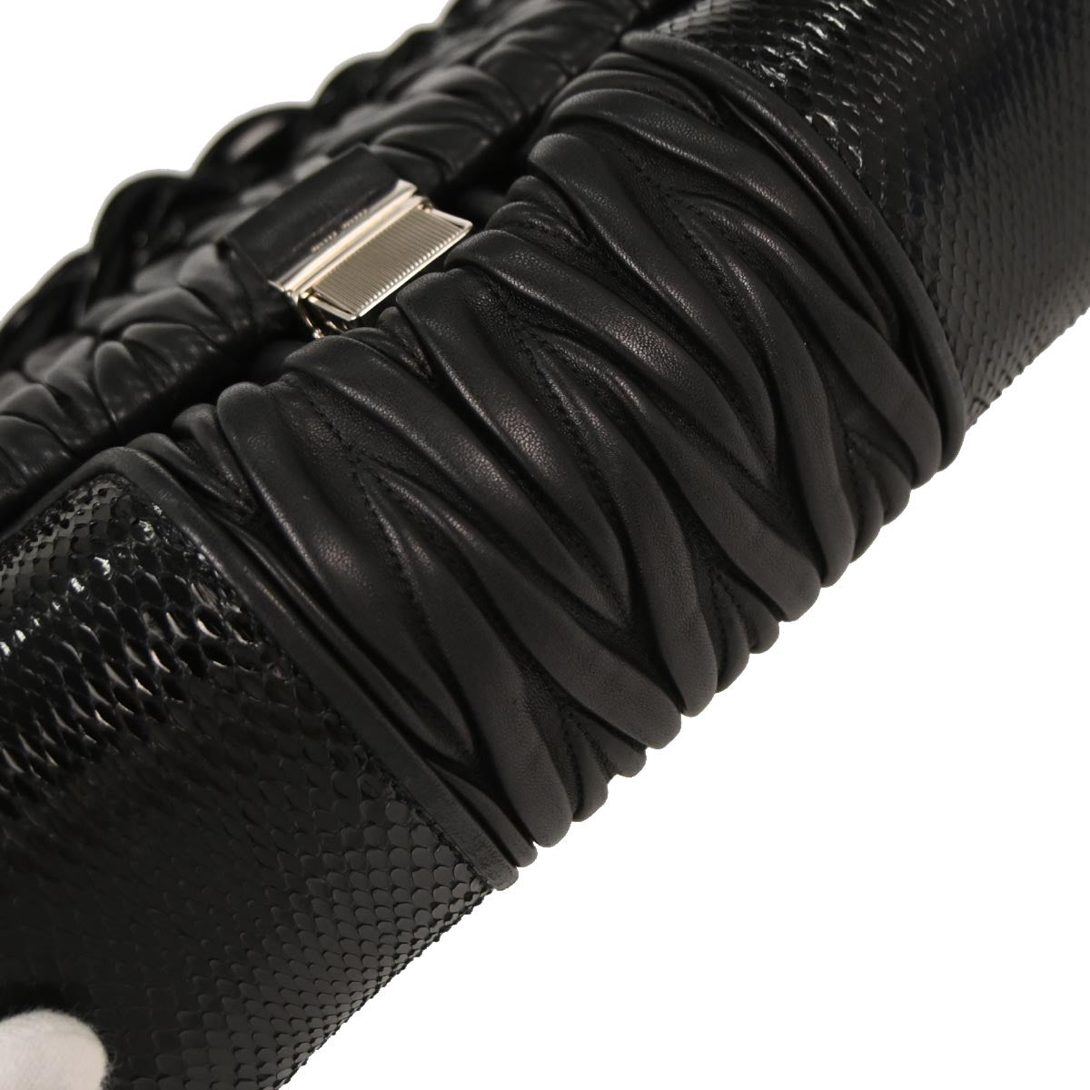 Miu Miu * Black Python Handbag