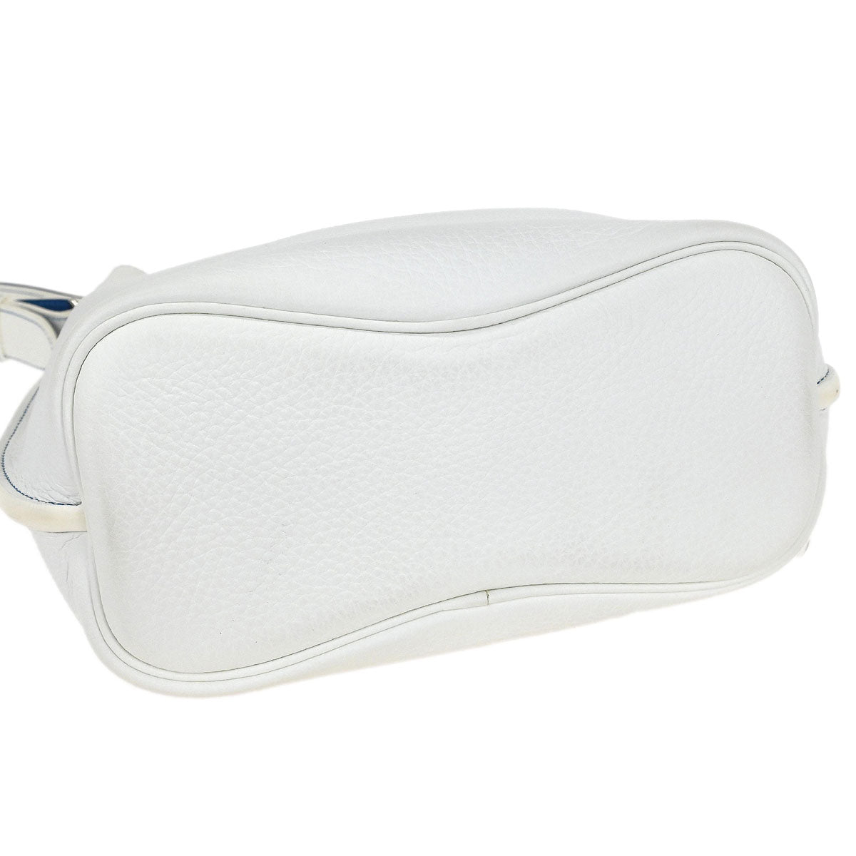 Hermes White Mykonos Taurillon Clemence So Kelly 22 Shoulder Bag