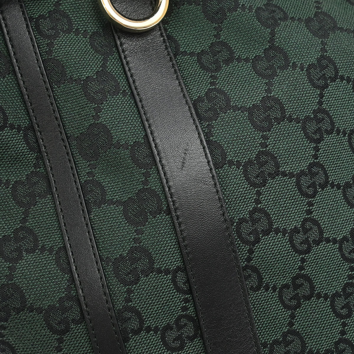 Gucci Green Canvas GG Hobo 2way Shoulder Handbag