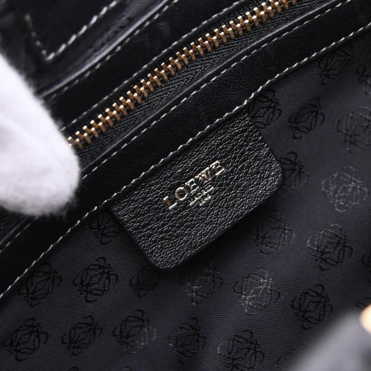 Loewe Black Leather Handbag