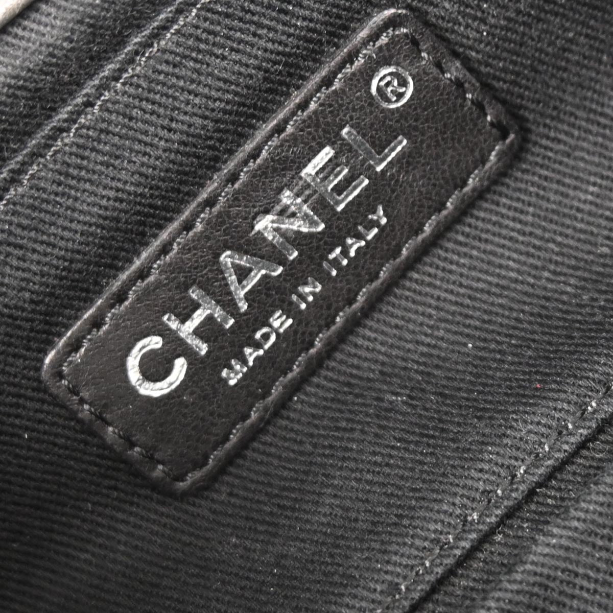 Chanel Silver Calfskin Icon Shoulder Bag