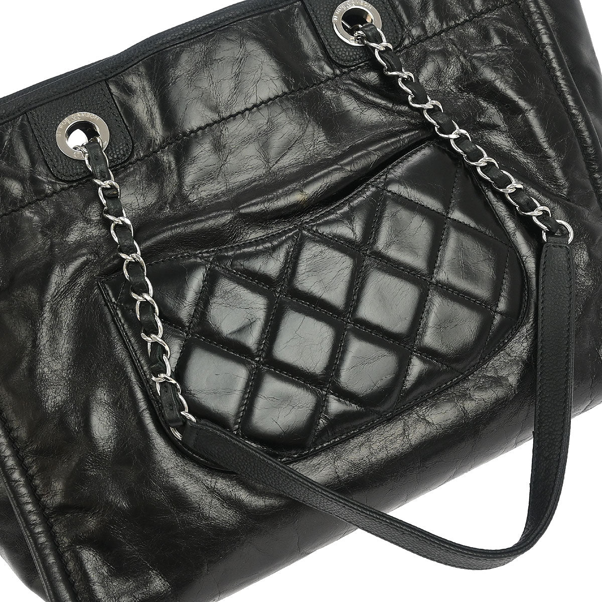 Chanel Black Calfskin Small Deauville Tote Bag