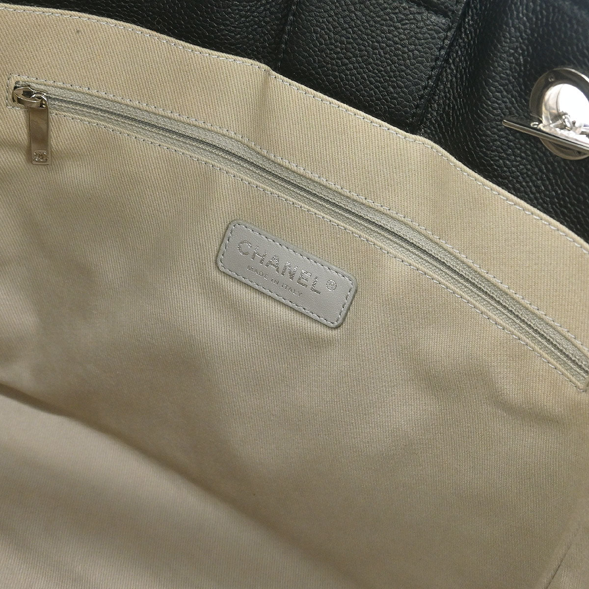 Chanel Black Calfskin Small Deauville Tote Bag