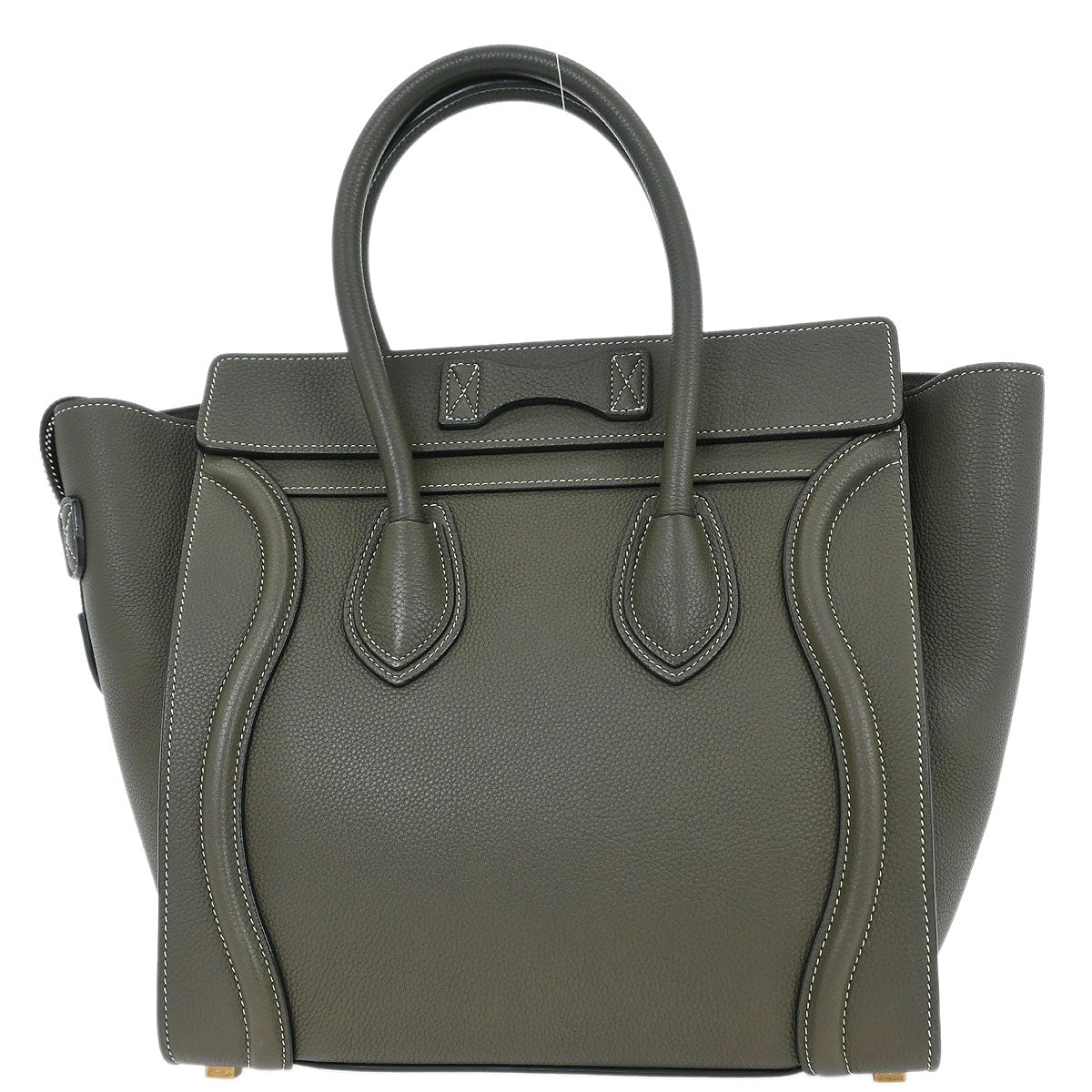 Celine Gray Leather Micro Luggage Tote Bag