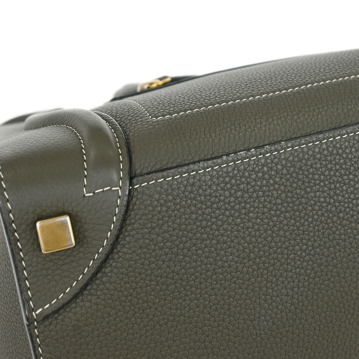 Celine Gray Leather Micro Luggage Tote Bag