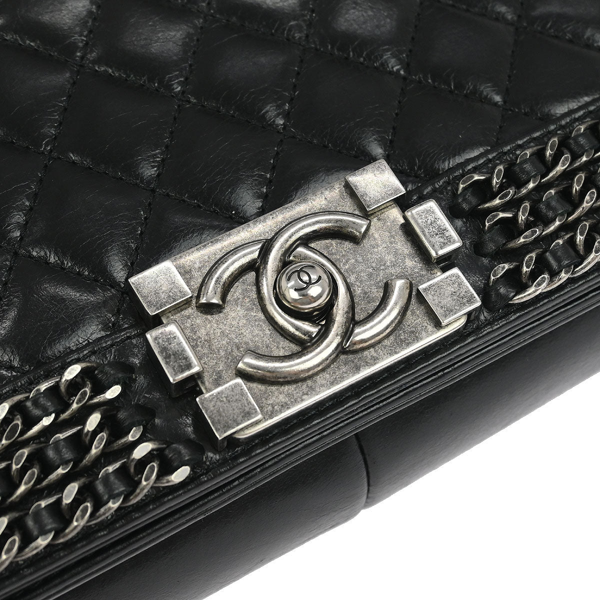 Boy Chanel Black Lambskin Medium Shoulder Bag