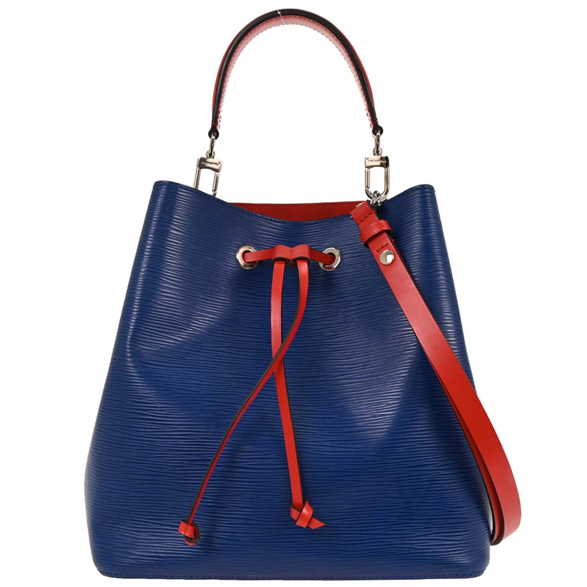 Louis Vuitton Blue Red Epi Neo Noe Bucket 2way Shoulder Handbag M55395