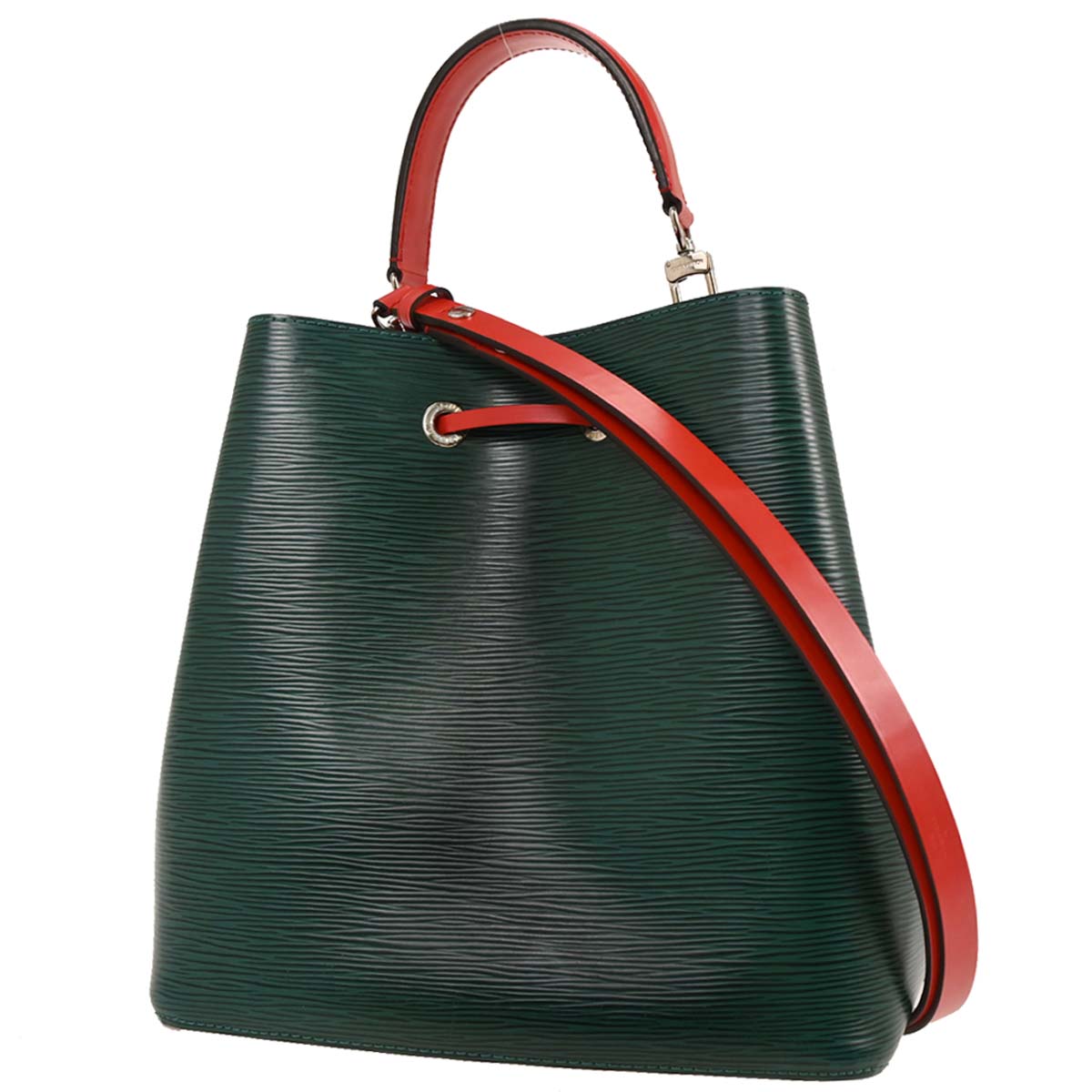 Louis Vuitton Blue Red Epi Neo Noe Bucket 2way Shoulder Handbag M55395