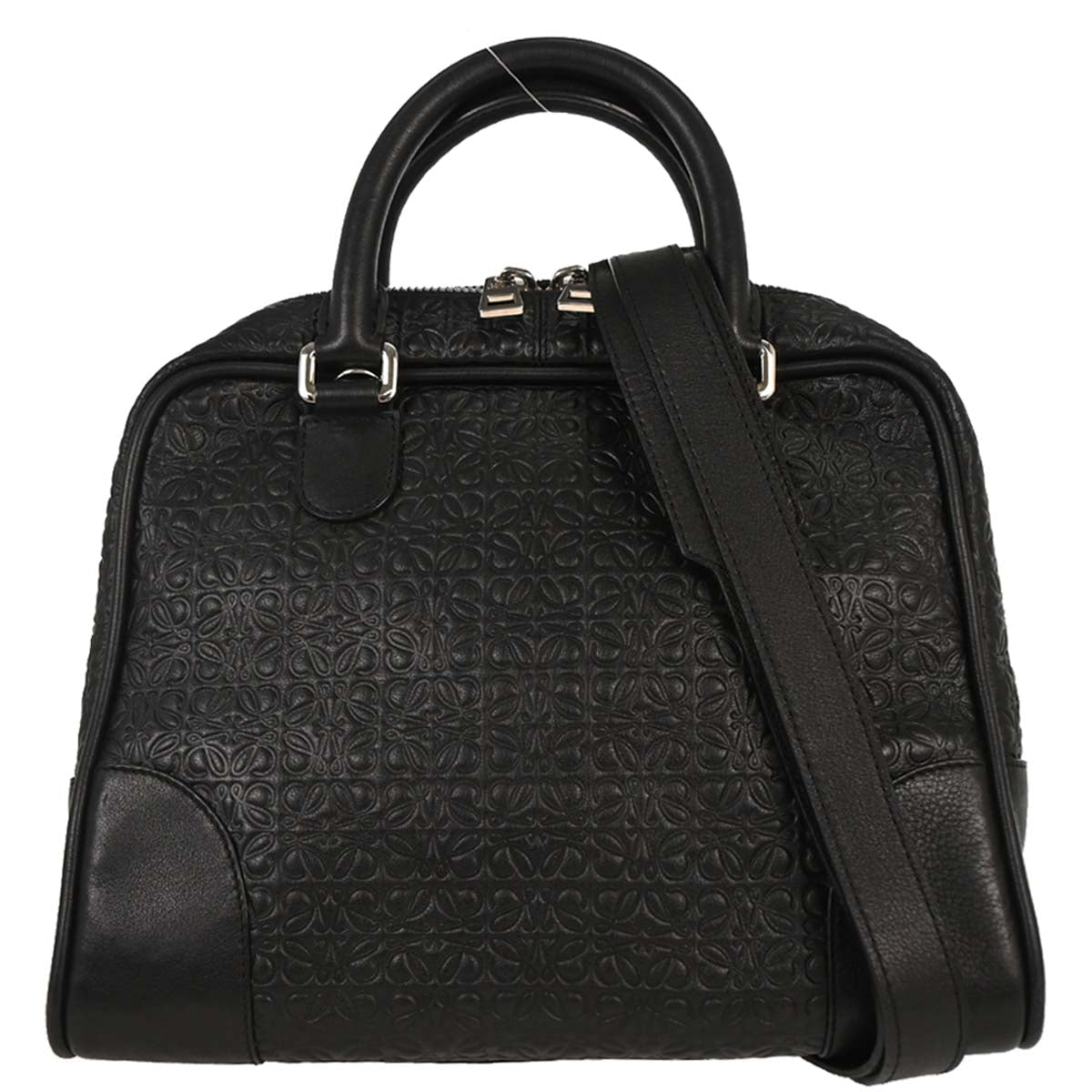 Loewe Black Leather Repeat Anagram Amazona 75 2way Shoulder Handbag