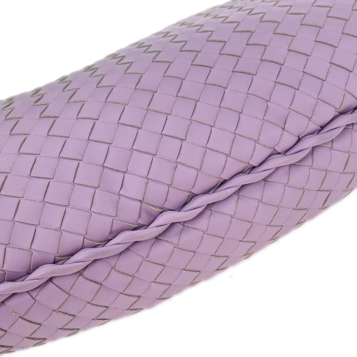 Bottega Veneta Purple Lambskin Intrecciato Hobo Handbag