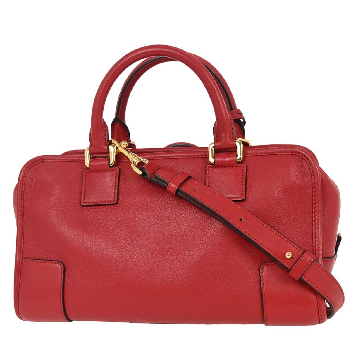 Loewe Red Leather Amazona 28 Multiplication 2way Shoulder Handbag