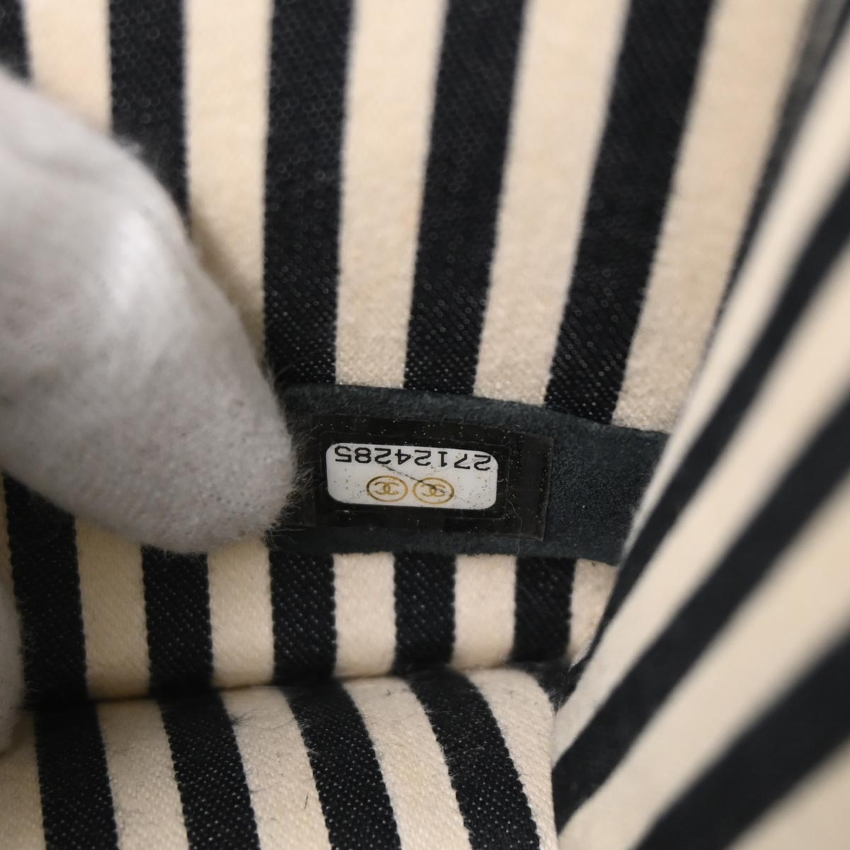 Chanel Black Calfskin Chevron Shoulder Bag