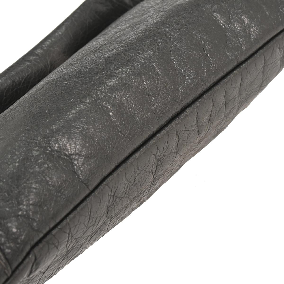 Balenciaga Gray Leather Envelope Shoulder Bag