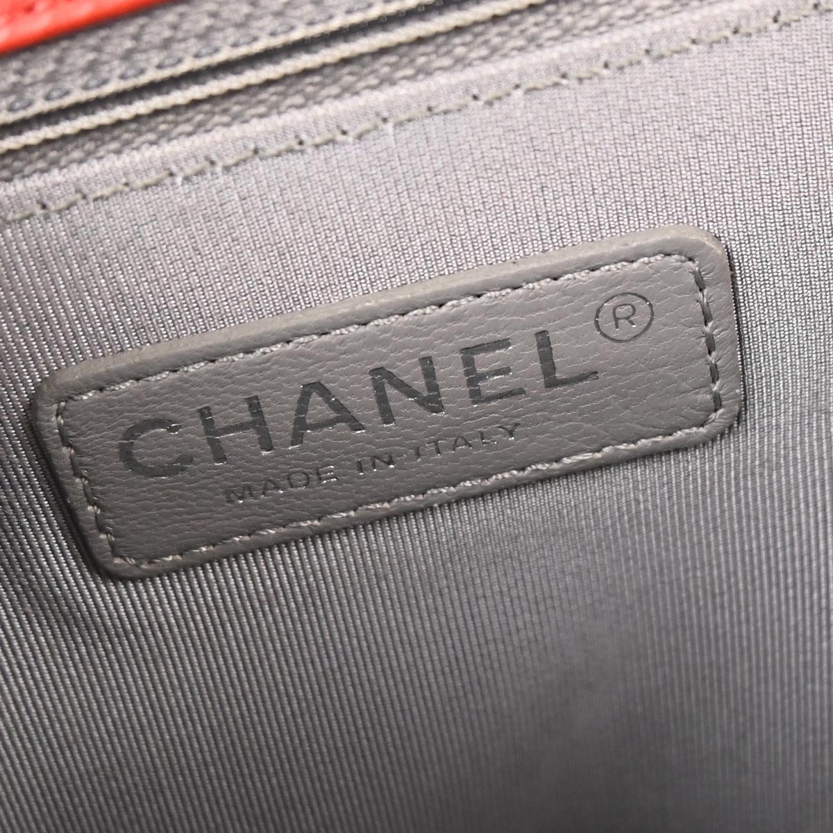 Boy Chanel Red Calfskin Wild Stitch Large Shoulder Bag