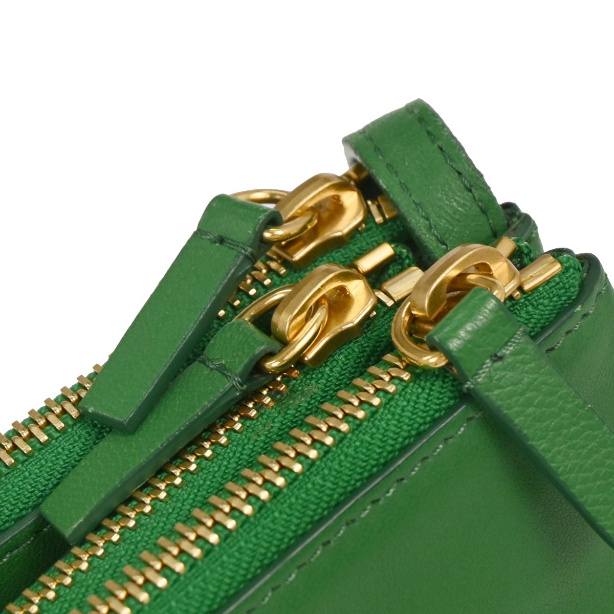 Celine Green Leather Trio Shoulder Bag