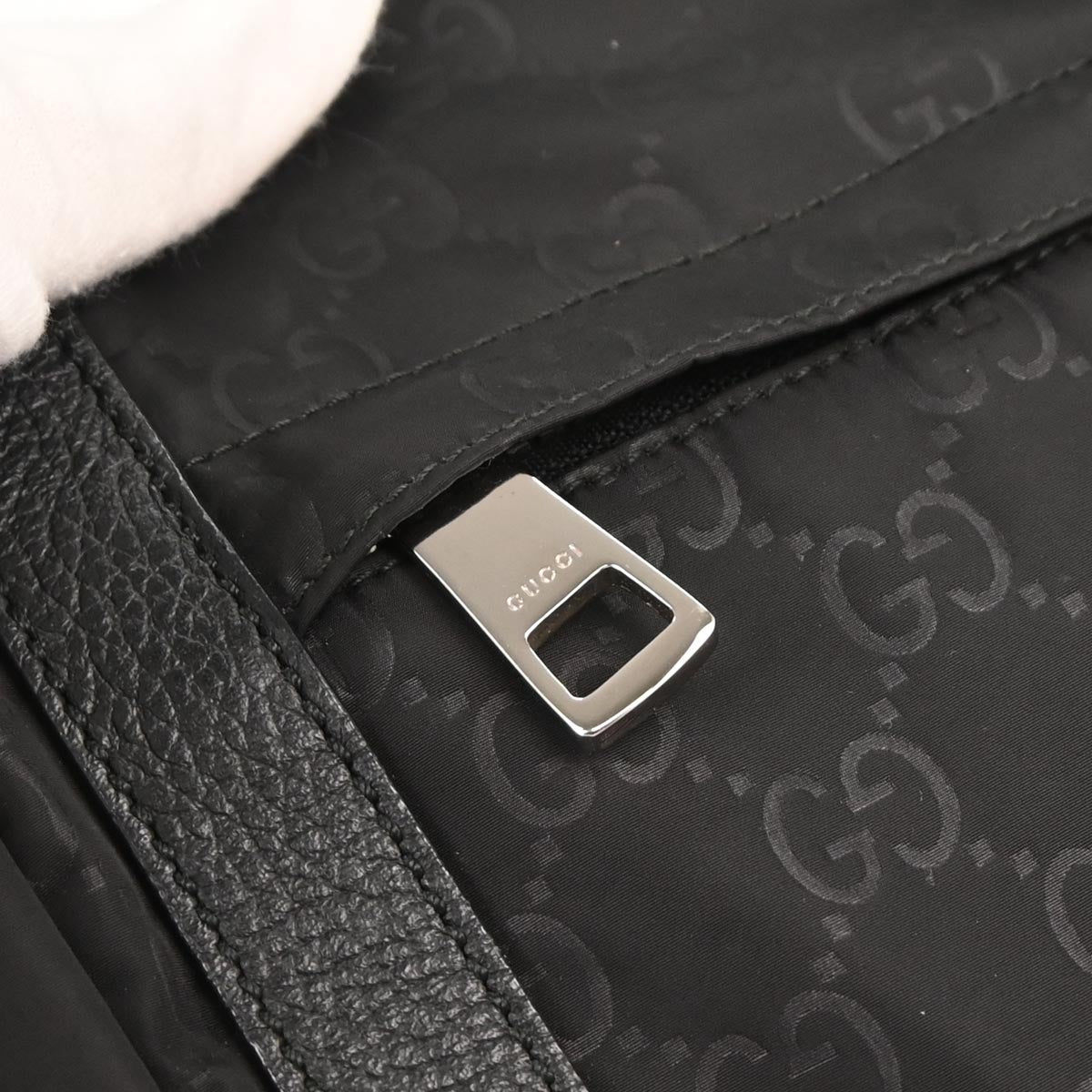 Gucci Black Nylon GG Daypack Backpack