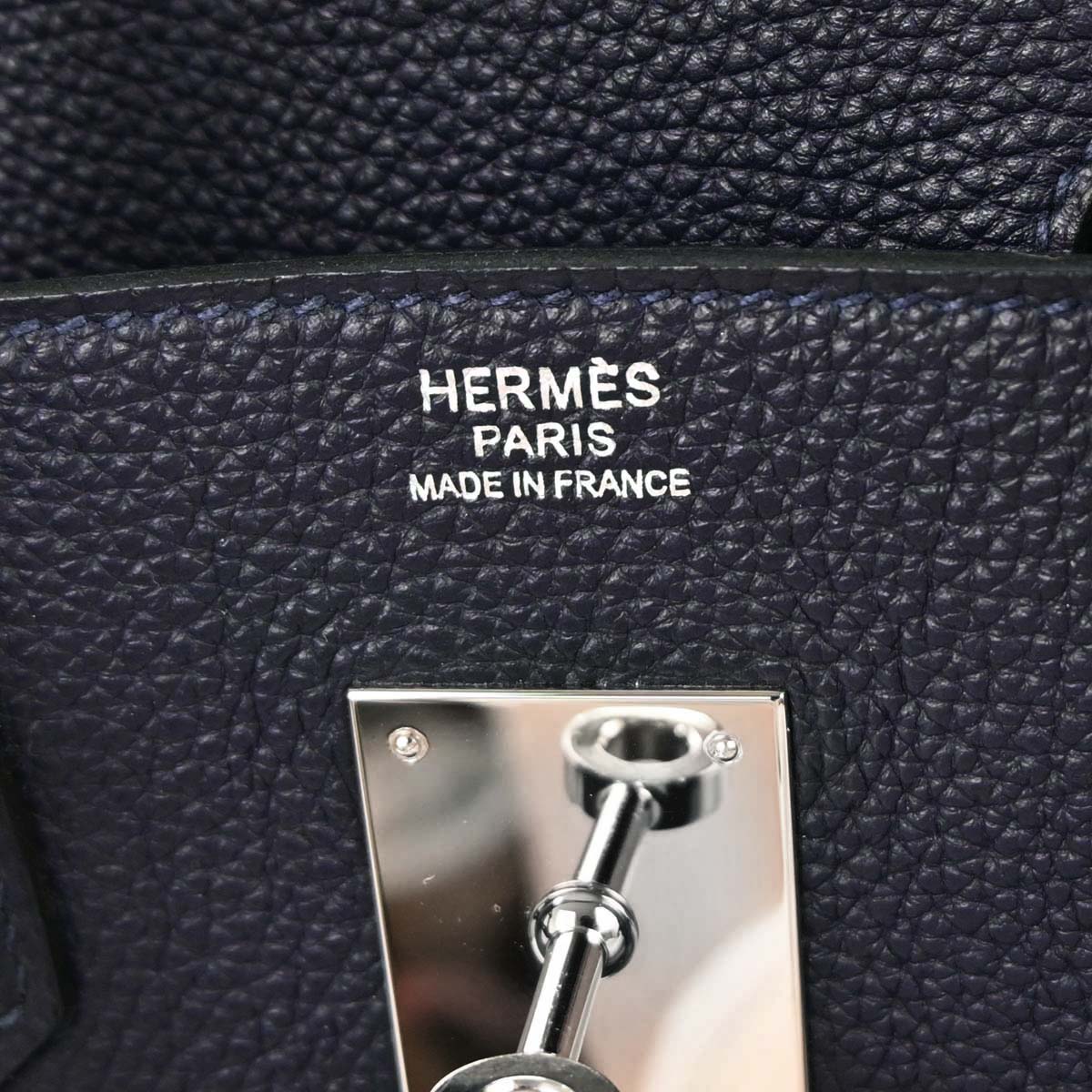 Hermes Blue Nuit Togo Birkin 30 Handbag
