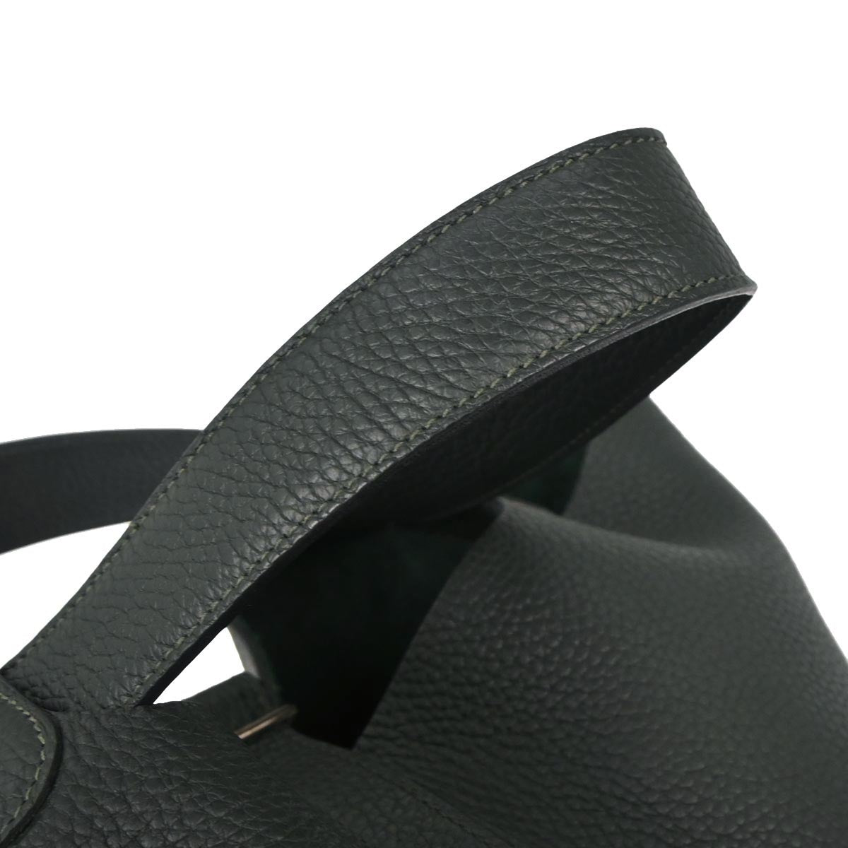 Hermes Vert Fonce Taurillon Clemence Picotin Lock 26 GM Handbag